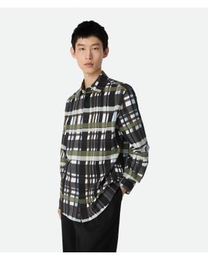 Bottega Veneta Kariertes Baumwollhemd - Schwarz