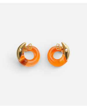 Bottega Veneta Sardine Earrings - Orange