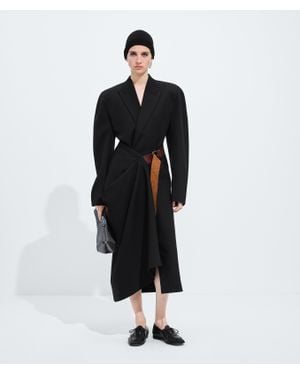 Bottega Veneta Wool Grain De Poudre Skirt - Black