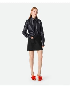 Bottega Veneta Cotton Mini-Skirt - Black
