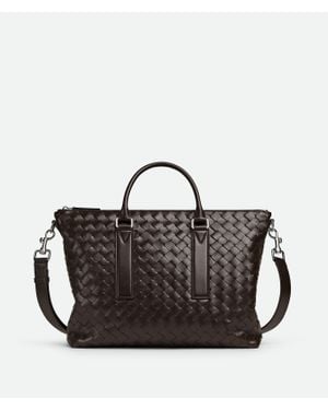 Bottega Veneta Intrecciato Soft Briefcase - Black