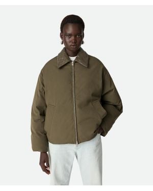 Bottega Veneta Tech Nylon Puffer Jacket - Green