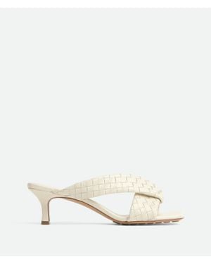 Bottega Veneta Ivory Leather Riva Mules - Natural