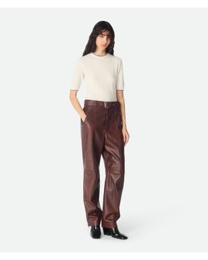 Bottega Veneta Lederhose - Weiß