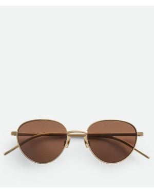 Bottega Veneta Intrecciato Panthos Sunglasses - Brown