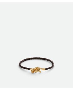 Bottega Veneta Leather Knot Bracelet - White