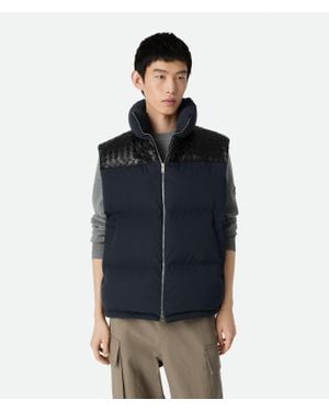 Bottega Veneta Cotton Blend Sleeveless Jacket - Blue