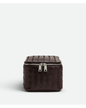 Bottega Veneta Étui Pour Chaussures Intrecciato Moyen Format - Noir