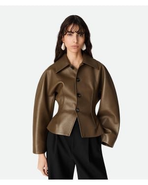 Bottega Veneta Veste En Cuir - Marron