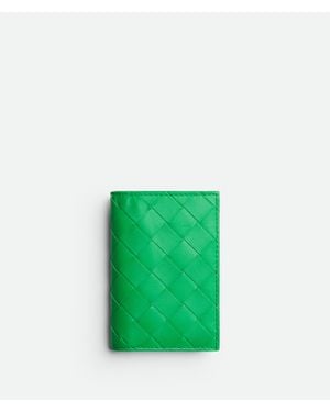 Bottega Veneta Intrecciato Kartenetui Mit Überschlag - Grün