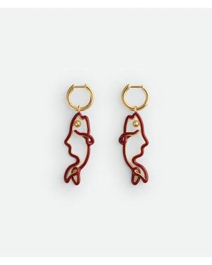 Bottega Veneta Fish Earrings - White