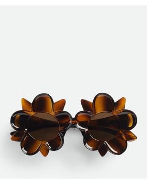 Bottega Veneta Peggy Flower Sunglasses - Brown