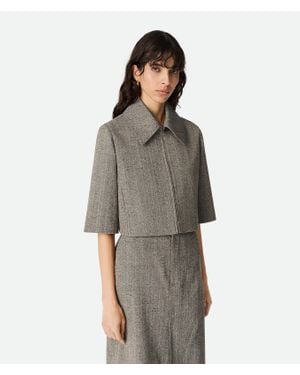 Bottega Veneta Jacke Aus Viskose Und Seide - Grau