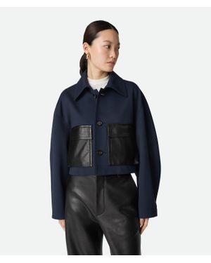 Bottega Veneta Wool And Cotton Jacket - Blue