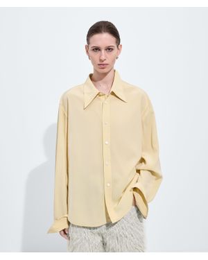 Bottega Veneta Silk And Viscose Toile Shirt - Natural