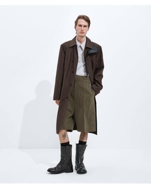 Bottega Veneta Trenchcoat Aus Seide Und Nylon - Braun