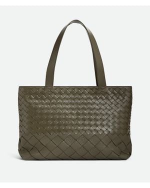 Bottega Veneta Small Intrecciato Zipped Tote - Green