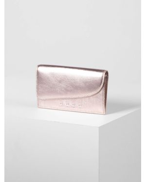 Bree Intra Geldbörse Metallic-Leder - Weiß
