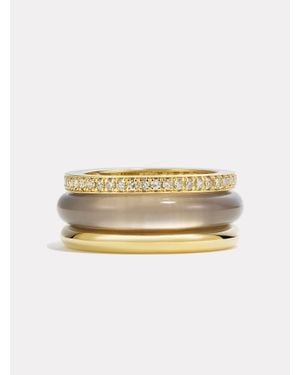 BY PARIAH Slim Classic Ring Stack Agate - Natural