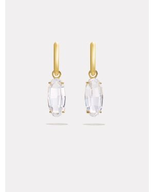 BY PARIAH Ellipse Step Hoops - White