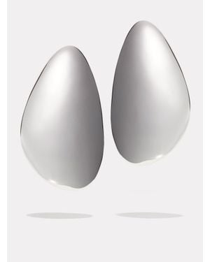 BY PARIAH Large Sculptural Earrings - White