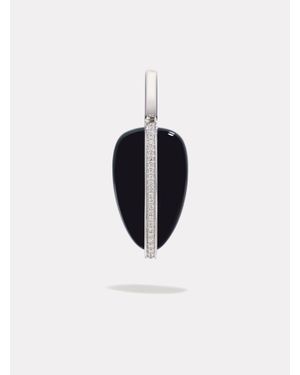 BY PARIAH Small Diamond Pebble Pendant - Black