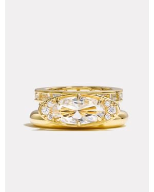 BY PARIAH Ellipse Prism Ring Stack - Metallic