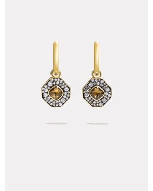 BY PARIAH Reverie Cushion Cut Hoops - White