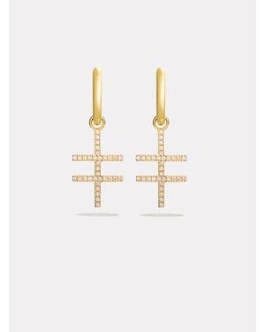 BY PARIAH Double Crossing Earrings - White