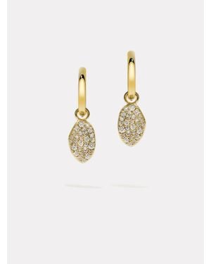 BY PARIAH Diamond Cluster Drop Earrings - White