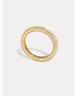 BY PARIAH Triple Diamond Eternity Band Ring - Metallic