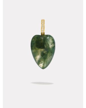 BY PARIAH Heartstone Diamond Pendant Moss Agate - Green