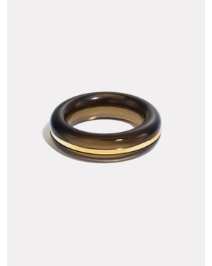 BY PARIAH Essential Gem Stacking Ring - Black