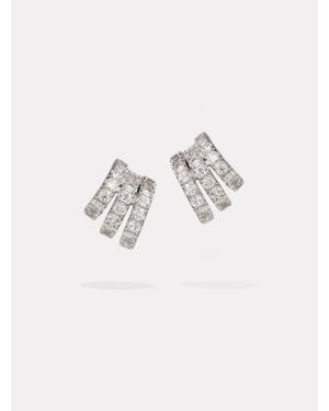 BY PARIAH Classic Pavé Earring Stack - White