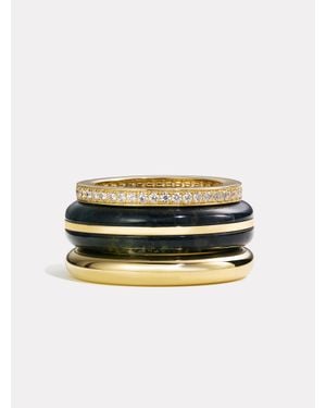 BY PARIAH Classic Ring Stack - Green
