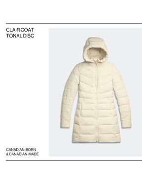 Canada Goose Clair Coat Tonal Disc - White