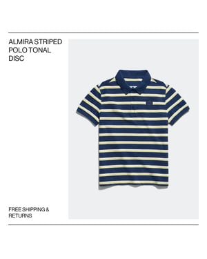 Canada Goose Almira Striped Polo Tonal Disc - Blue