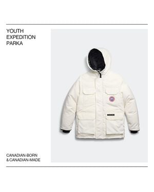 Canada Goose Youth Expedition Parka - White