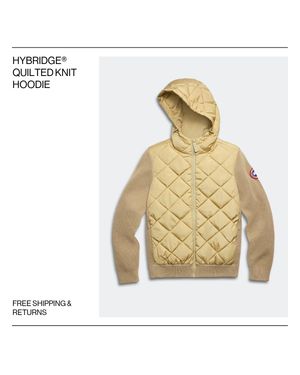 Canada Goose Hybridge Quilted Knit Hoodie - Metallic