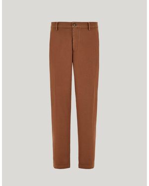Canali Sand-Colored Comfort Cotton Gabardine Chinos - Brown