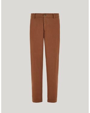 Canali Sand-Colored Comfort Cotton Gabardine Chinos - Brown