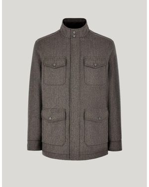 Canali Impeccabile Walnut-Coloured Flannel Field Jacket - Gray