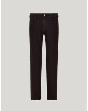 Canali Regular Fit Comfort Cotton Five-Pocket Denim - Black