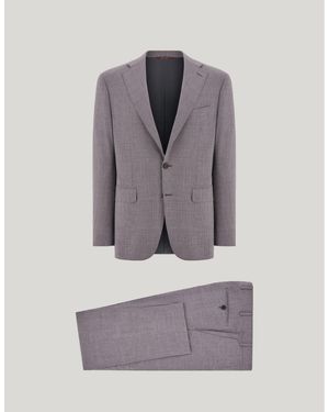 Canali Modern-Fit Wool Suit With Micro-Pattern - Grey