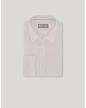 Canali Regular-Fit Linen Shirt With Narrow Pointed Collar - White