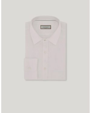 Canali Regular-Fit Linen Shirt With Narrow Pointed Collar - White