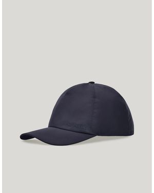 Canali Baseball Cap With Embroidered Logo And Adjustable Leather Fastening - Blue