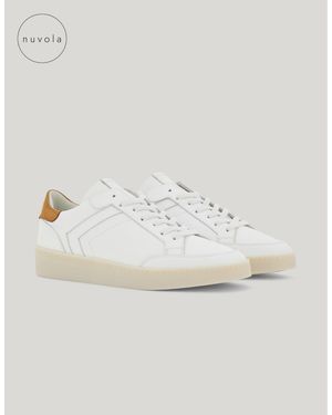 Canali Nuvola And Calfskin Sneakers - White