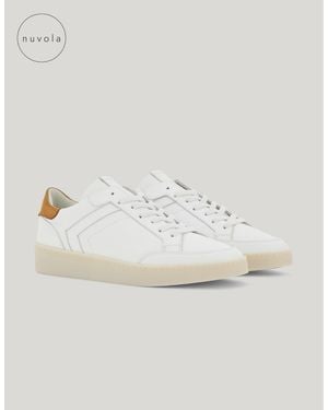 Canali Nuvola And Calfskin Trainers - White