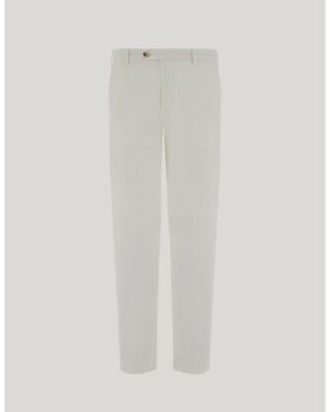Canali Regular Fit Chino Trousers - White